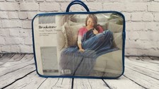 Brookstone Nap Cozy Plush Touch Throw 50 x 70 Solid Blue 100 Polyester Comfort