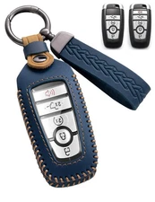 for Ford Key Fob Cover Leather Car Key Case Protector Keychain Key ... Fast Ship