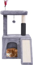 Cat Tree W/ Self-Grooming Brush  Interactive Toys Cat Tree Tower Indoor Cats