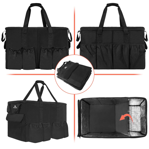 Essen Liefertasche XXL - 23X14X15 Zoll, wasserabweisend groß isoliert heiß & c - Bild 8 von 9