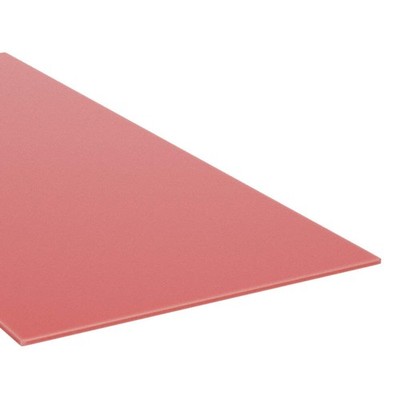 GRAINGER APPROVED  PlstcSheet,HDPE,24''x24'',0.5''T,Red,Opaque 22JM83