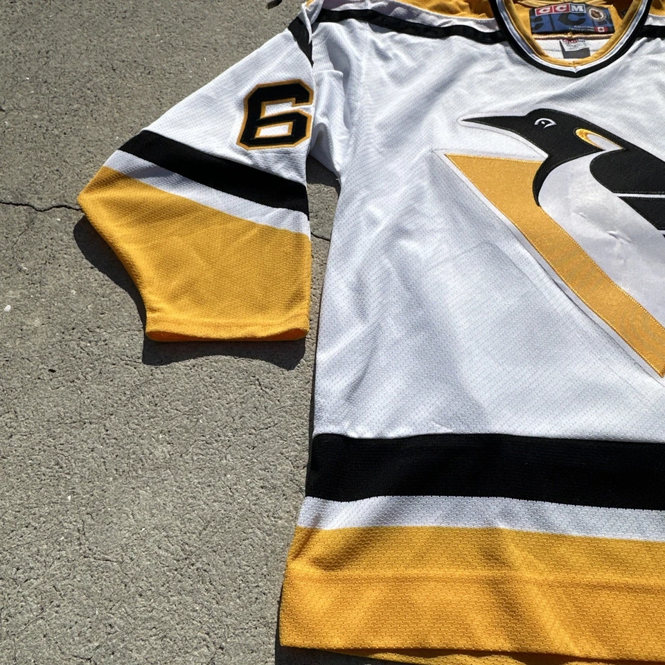 Jersey Jaromir Jagr Blanco Vintage Pittsburgh Penguins CCM Talla Mediana Foto 3 de 4