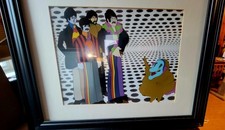 Beatles Cell Art Cartoon Yellow Submarine Comes In Frame Great Shape