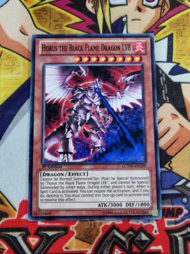 Horus the Black Flame Dragon LV8 lcyw-en199 1st Edition (NM+) Common Yu-Gi-Oh! - Afbeelding 1 van 6
