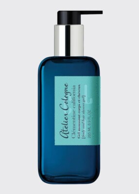 Atelier Cologne CLEMENTINE CALIFORNIA Body & Hair Shower Gel Shampoo 8.6oz NeW
