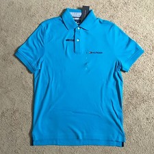 TOMMY HILFIGER Mens Classic Fit Blue Polo Shirt 78B1331 463 S NWT 49.50