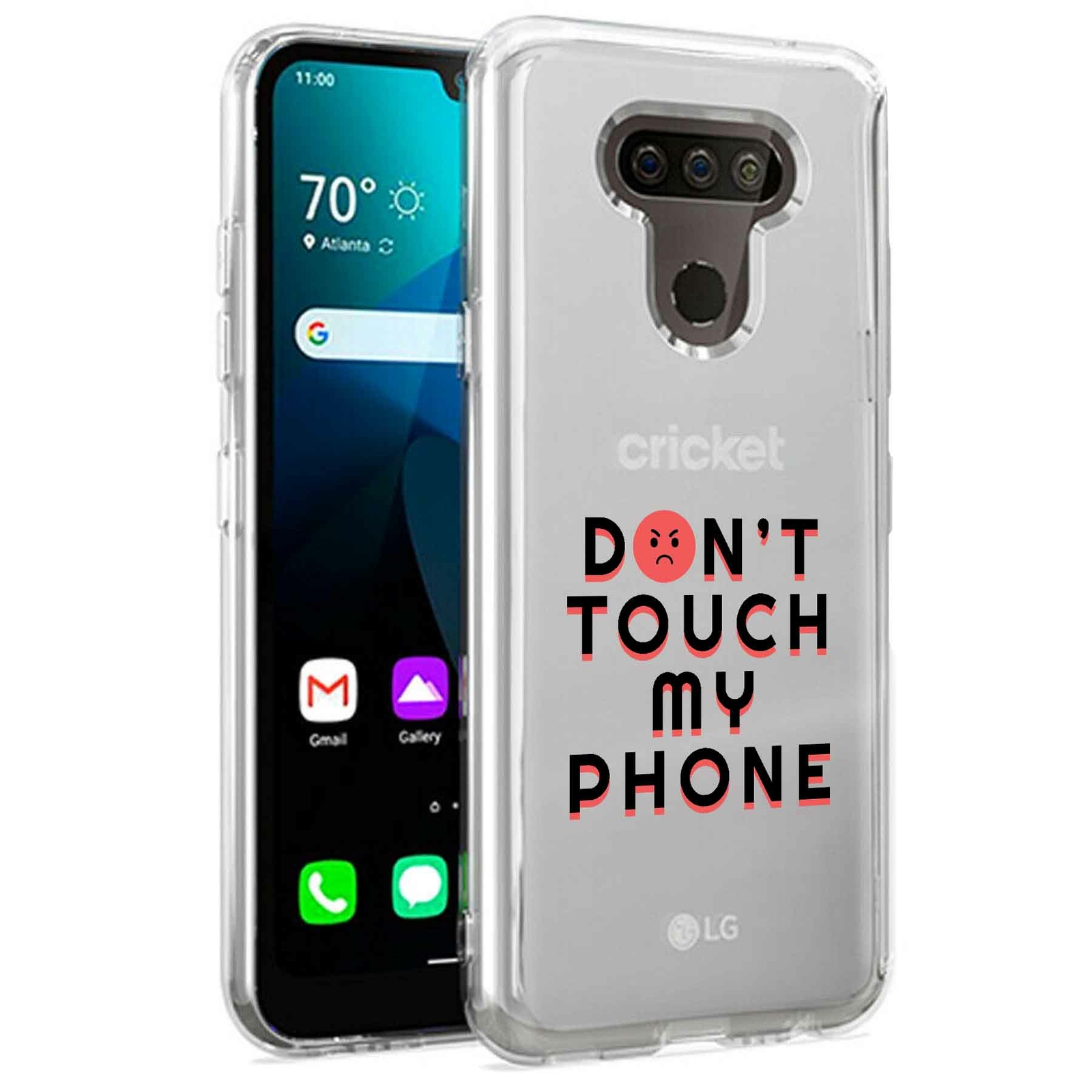 Phone Case for LG Harmony 4,Xpression Plus 3,K40S, Don't Touch Phone 2 Print