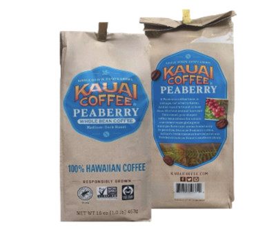 Kauai Coffee 100% Hawaiian Peaberry Whole Bean Coffee - 16 oz (1