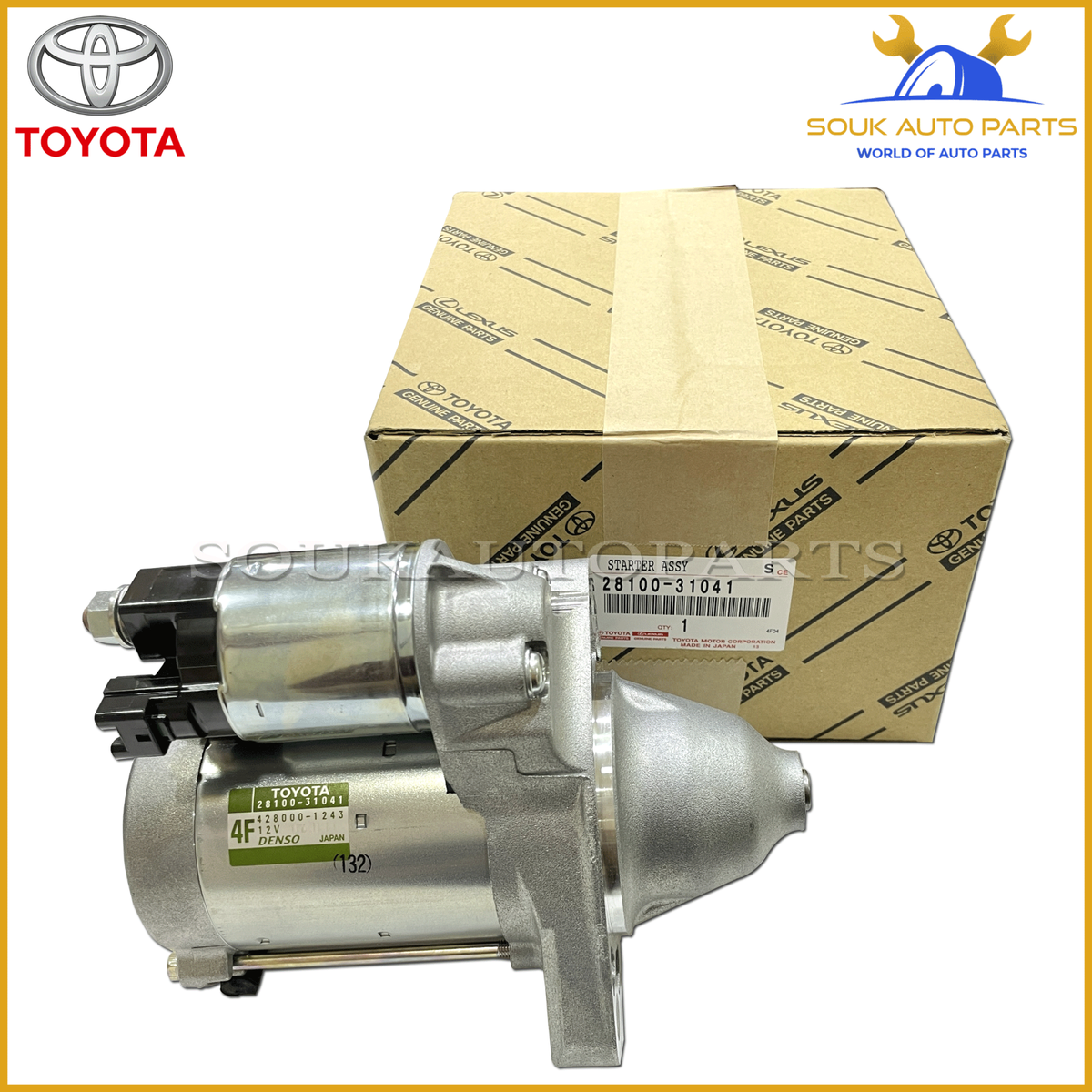 とつ 28100-31041 Genuine Toyota STARTER ASSY 1GR-FE FORTUNER