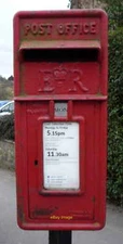 Photo 6x4 Close up, Elizabeth II postbox on Hospital Road, Bury St Edmund c2016