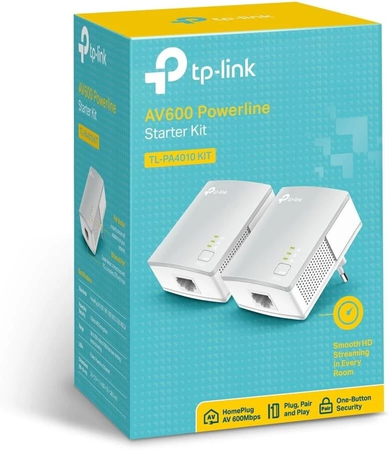 KIT EXTENSOR REPETIDOR RED 2 PLC AV600 POWERLINE 600 Mbps NO ES WIFI TP-LINK - Imagen 2 de 4