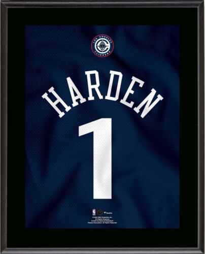 James Harden Los Angeles Clippers 10.5x13 Jersey Number Sublimated Player Plaque
