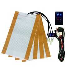 Universal Heated Seatdual Dial 5-gear Switch Seat Heatercarbon Padstwo Seats Universal Heated Seatdual Dial 5-gear Switch Seat Heatercarbon Padstwo Seats