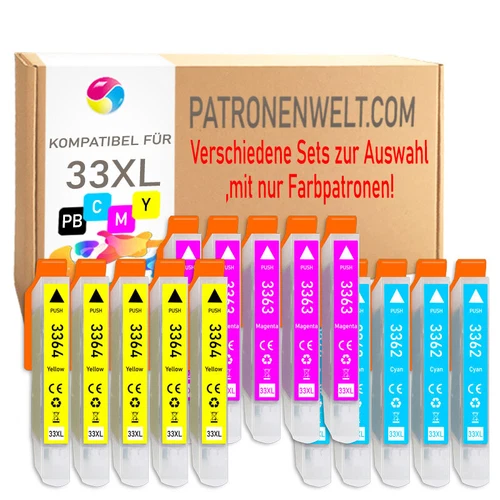 nur farbige Sets kompatibel mit Epson XP530 XP540 XP630 XP635 XP640 XP7100