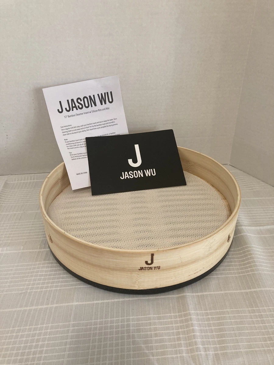 J Jason Wu 12 Bamboo Steamer Insert With Silicon Rim And Mat