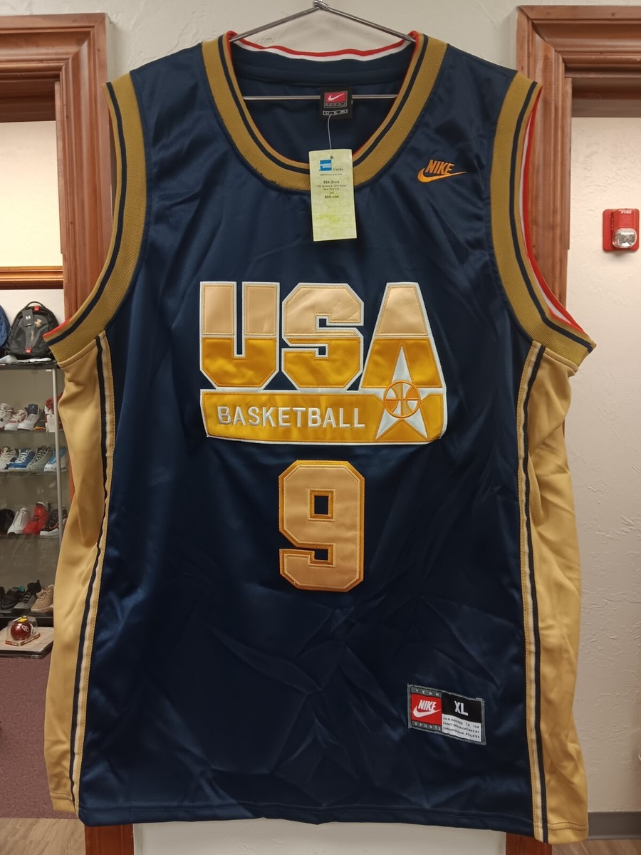 Michael Jordan Nike USA Basketball Jersey #9 Mens Size XL Navy