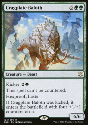 Magic the Gathering MTG Cragplate Baloth (183) Zendikar Rising   LP