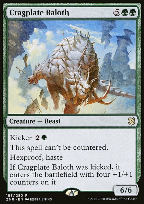 Magic the Gathering MTG Cragplate Baloth (183) Zendikar Rising   LP
