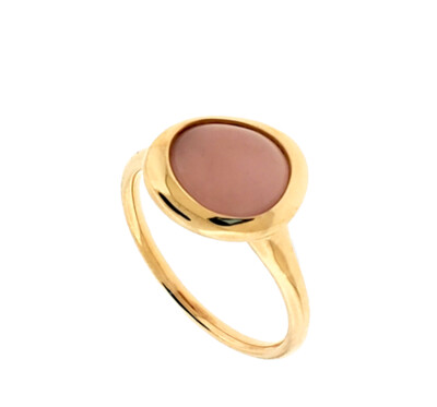 Fred Paris Belle Rives Pink Quartz Ring In 18k Rose Gold