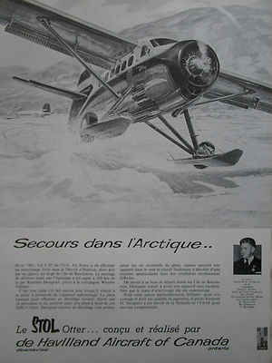7/1962 PUB DE HAVILLAND CANADA DHC-3 OTTER WHEELER AIRLINES C-47 USAF ARCTIC AD