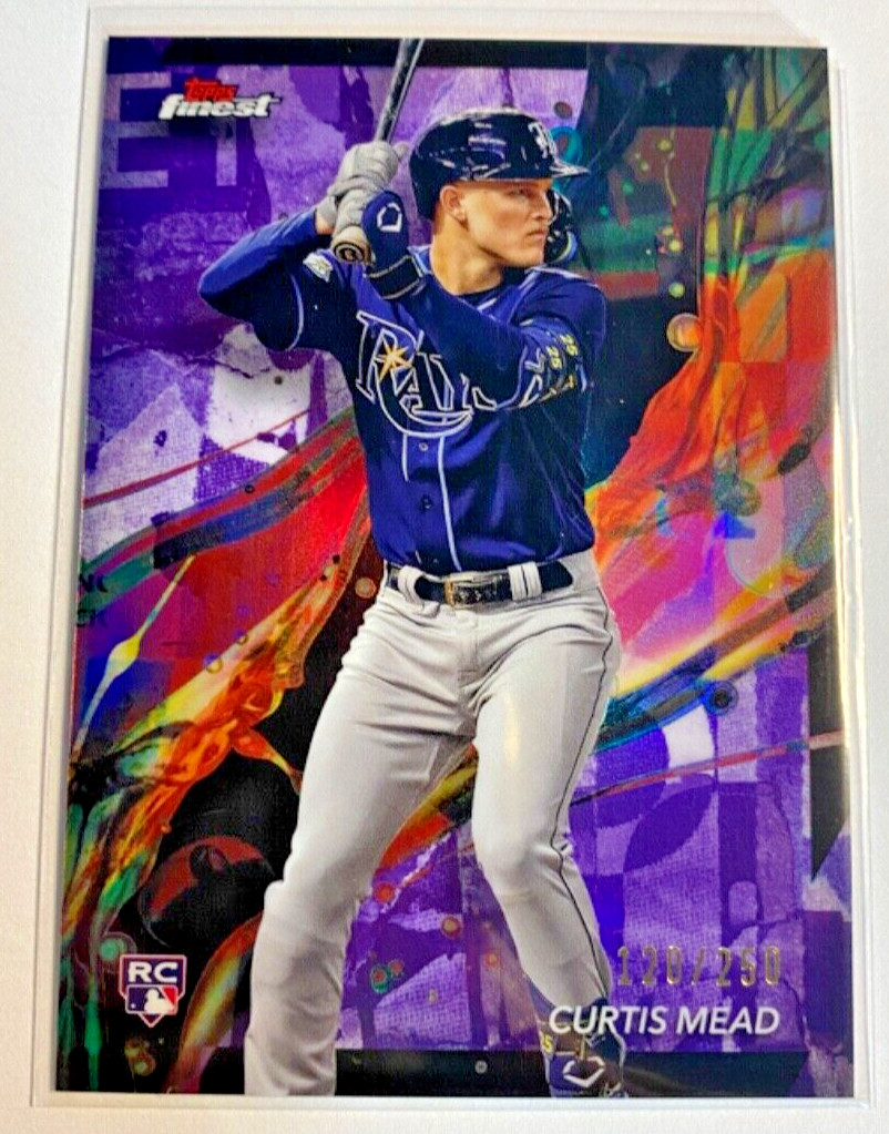 2024 Topps Finest Curtis PURPLE REFRACTOR/250 Curtis Mead RC Tampa Bay Rays #78