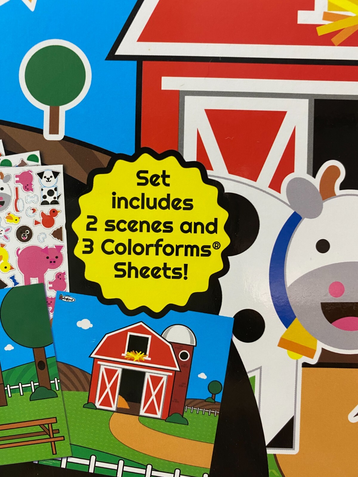 Colorforms Farm Picture Playset The Original Repositionable Reusable ...