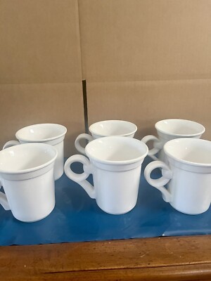 6 Coronado White Nancy Calhoun Coffee Mug From Portugal 12 oz Vintage Cup