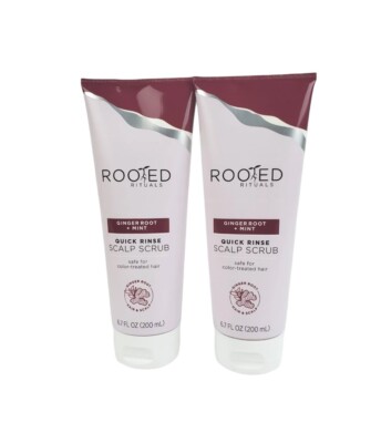 Rooted Rituals - Ginger Root and Mint Quick Rinse Scalp Scrub, 6.7 fl oz NEW (2)