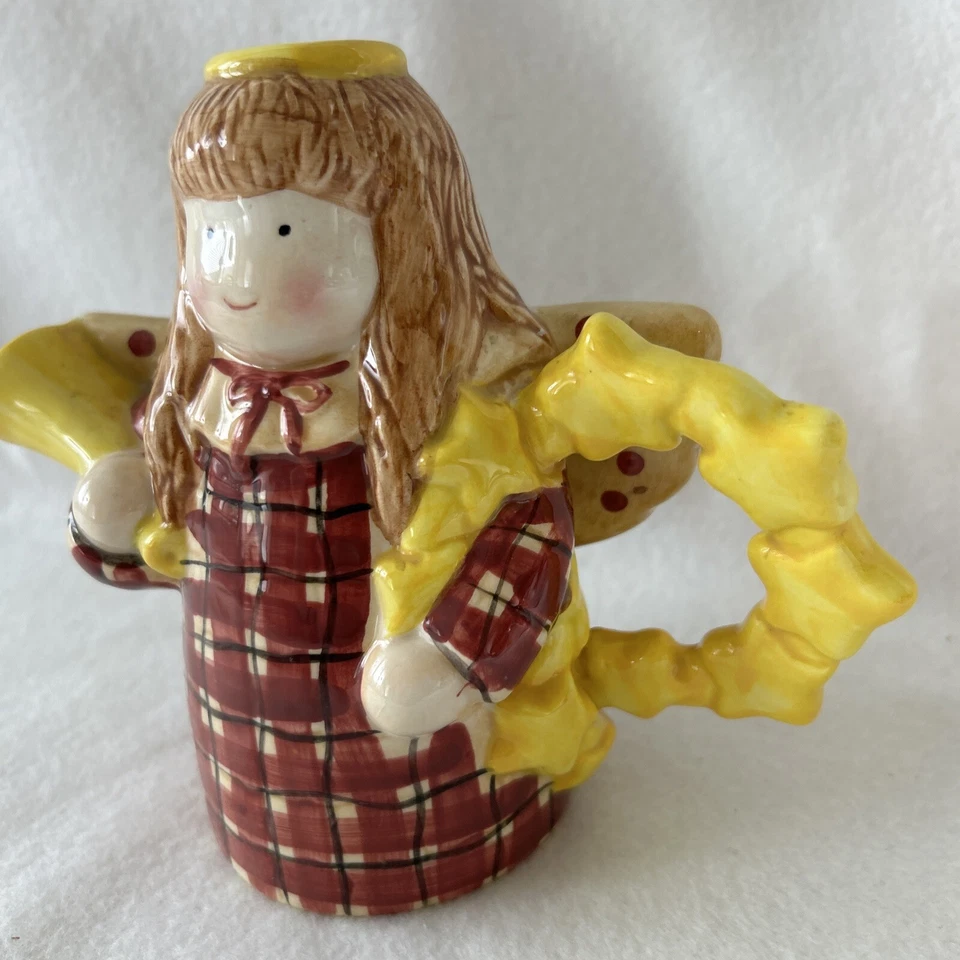 1998 Sakura Debbie Mumm Creamer Gathering Angles Pitcher Vintage Replacement - Image 4 of 4