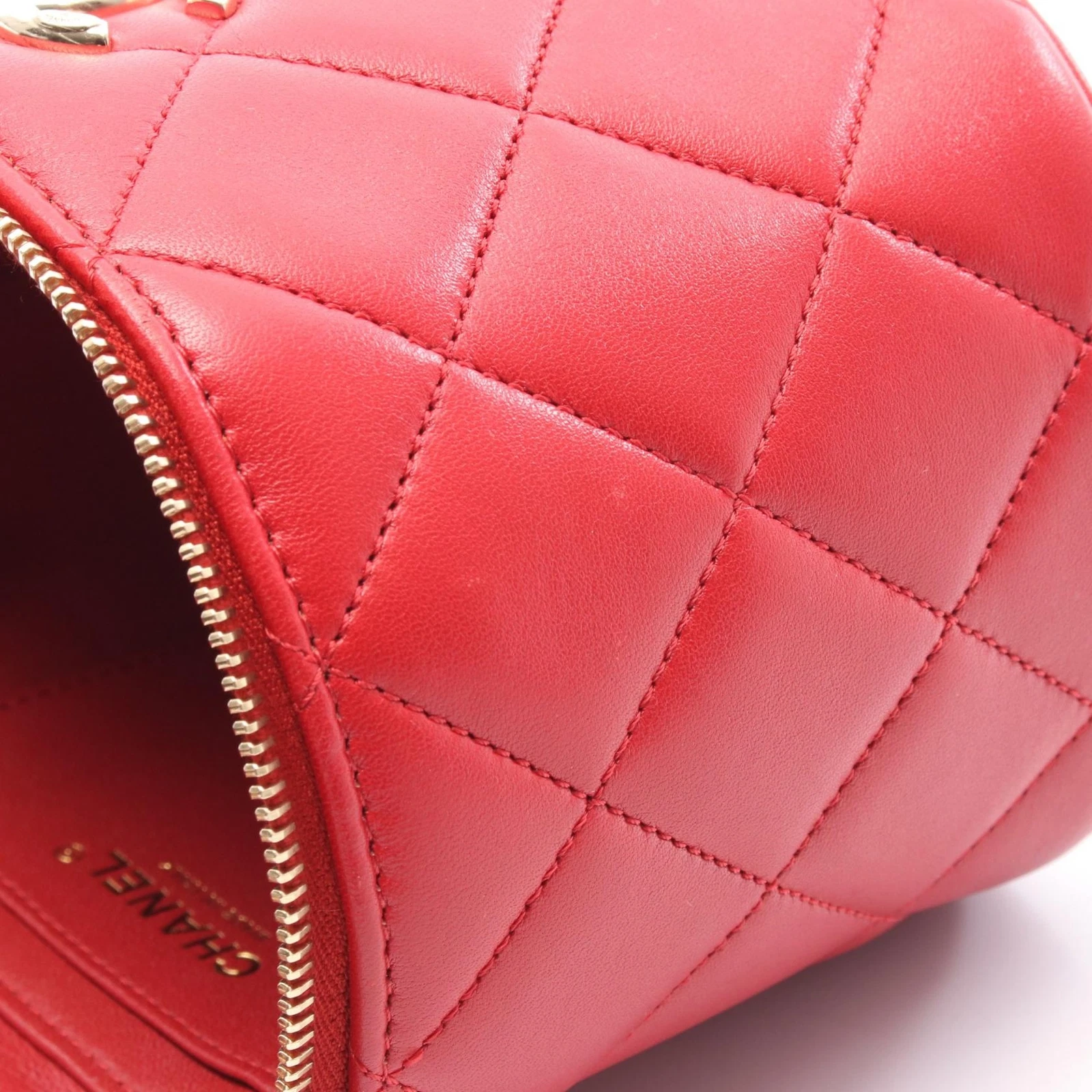 Borsa a mano CHANEL Trendy CC catena tracolla AS1626 pelle rossa usata GHW matelasse