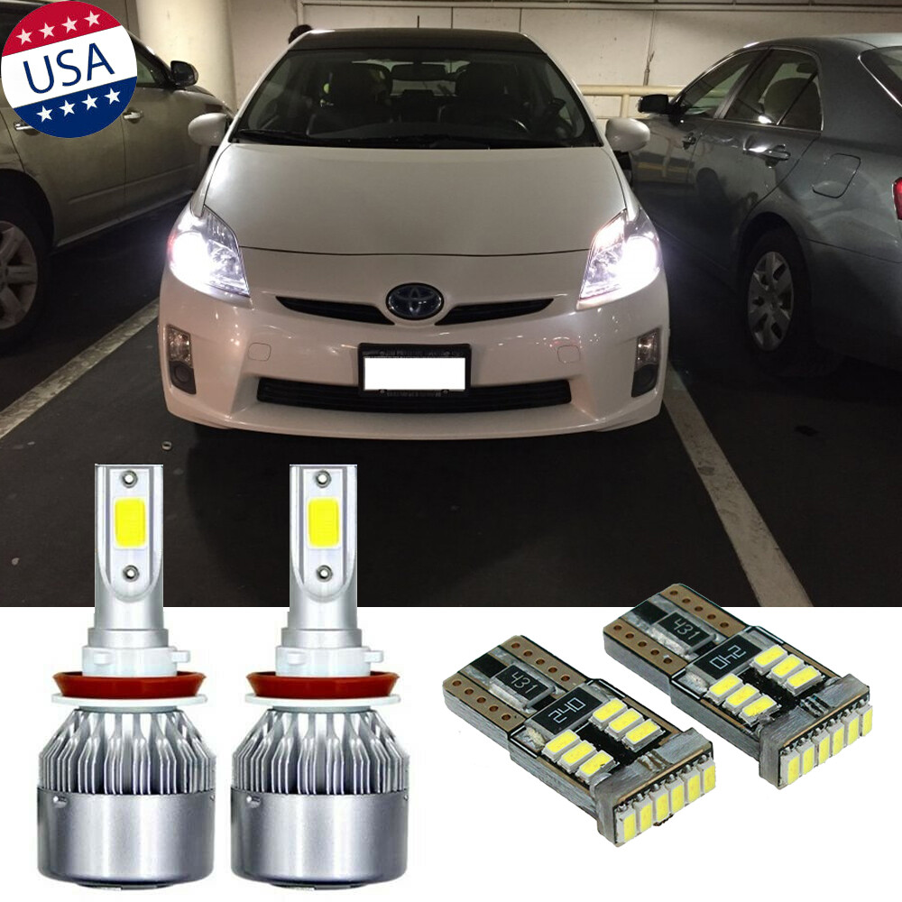 For Toyota Prius 2010-2015 Headlight Low Beam Parking light Bulbs
