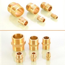 1/8 1/4 3/8 1/2 3/4 1" Male BSP Thread Coupler Brass Connector Fitting Adapter