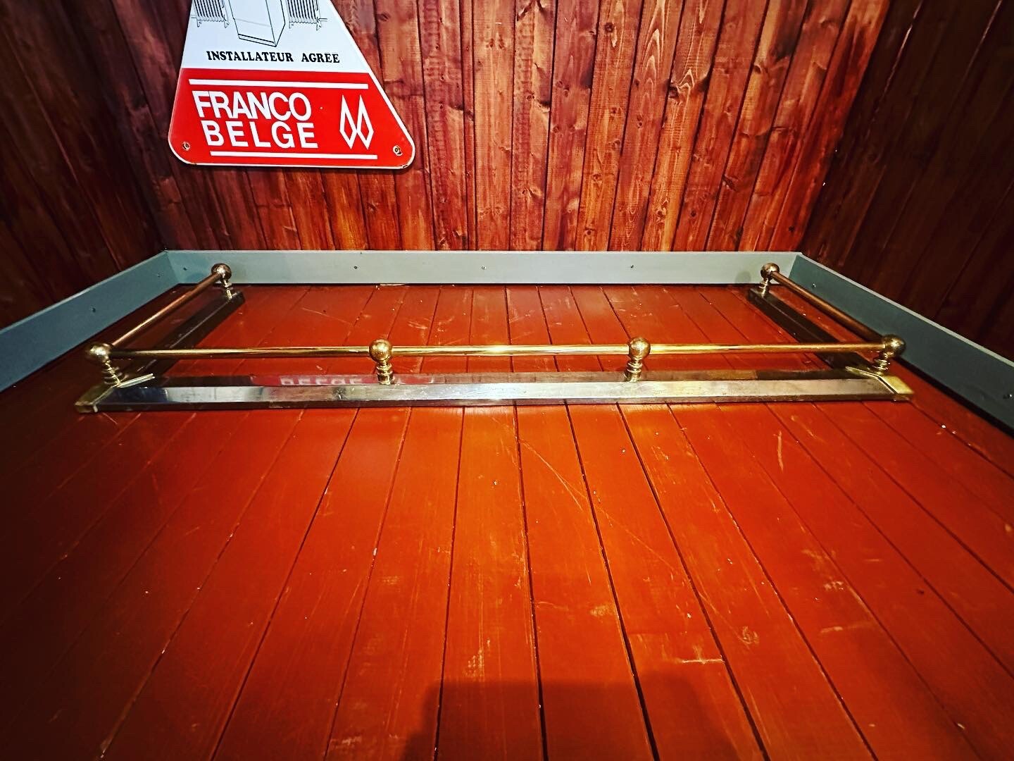 Stunning Antique Fire Fender In Brass And Chrome eBay