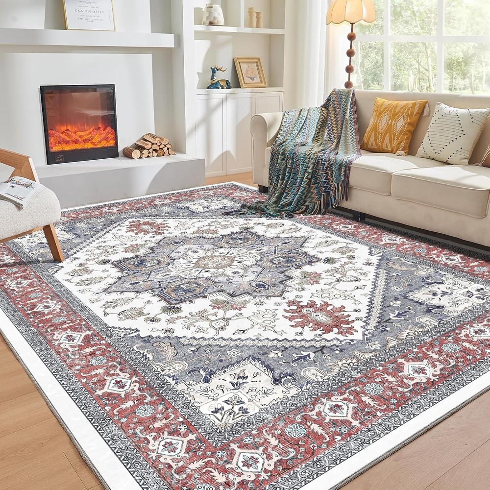 5x7 Soft Washable Non-Slip Area Rug for Home Decor