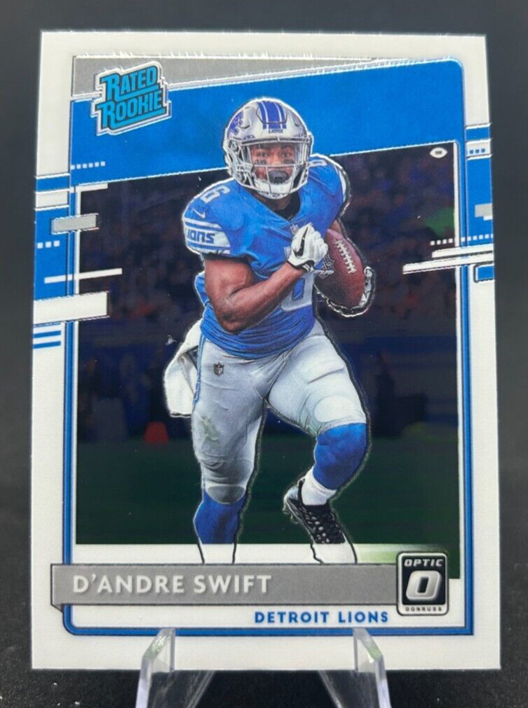 D'Andre Swift 2020 NFL Panini Optic Base Rated Rookie RC #159 Detroit Lions