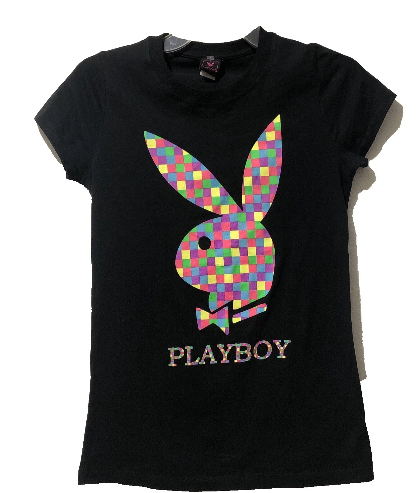 Patrón sólido Playboy algodón Tops para mujer