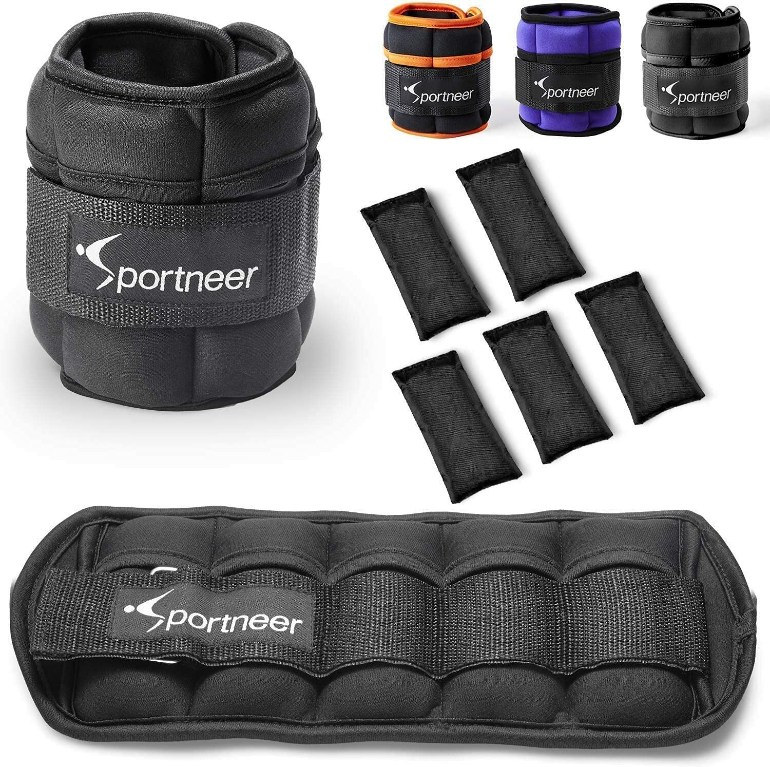 Poids de cheville avec sangles de poignet ajustables pour fitness