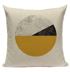 yellow circle pillow