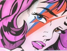 Chris Boyle Street Art Limited Edition Print, signed numbered BOWIE GIRL
