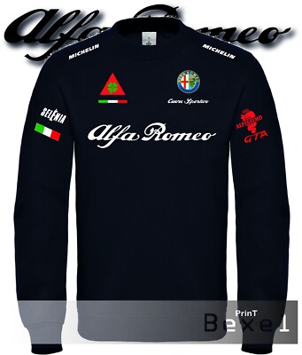 ALFA ROMEO RUNDHALS SWEATSHIRT SHIRT CLUB AUTO MOTORRAD SPORT ITALIEN FIAT LANCIA N