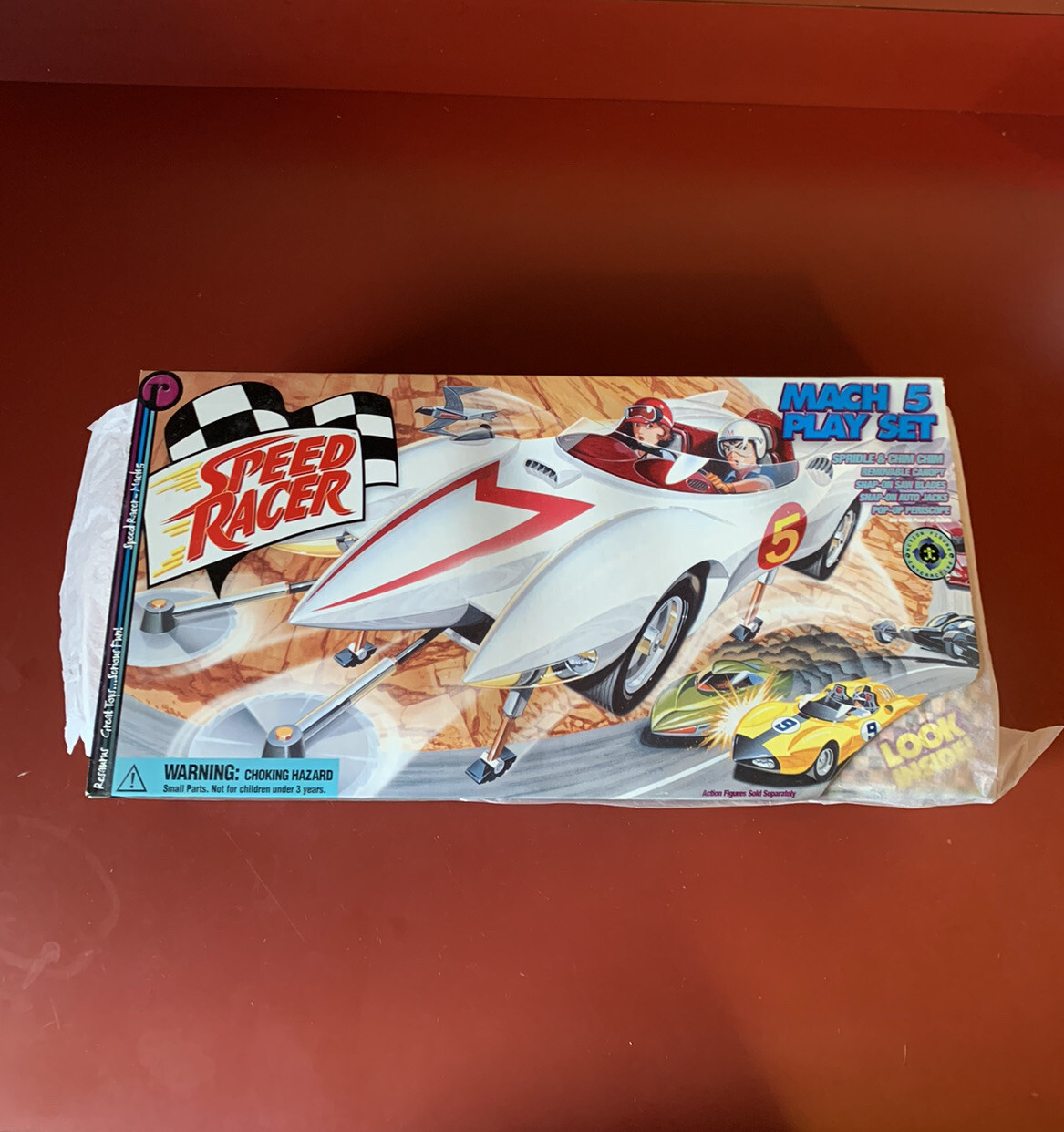 SPEED RACER - MACH 5 Play Set With Spridle & Chim Chim Figures (ReSaurus, 1999)