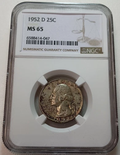 1952-D Washington 25c Quarter NGC MS65 #6588414-047