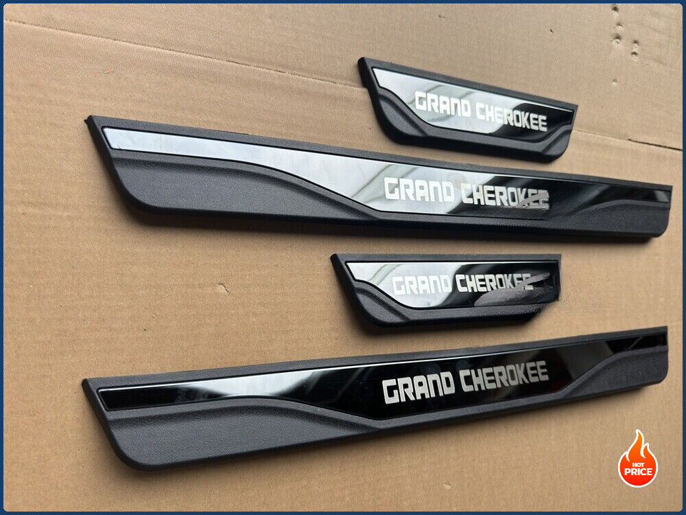 For Grand Cherokee Accessories Door Sill Cover Scuff Plate Trim Guard Protector