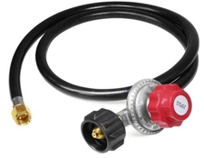 5' LP Propane Gas Regulator Set Propane 0-20 PSI Adjustable Regulator QCC1/Type1