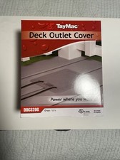 NEW TayMac Deck Electrical Outlet Cover Grey Floor DOC320G Receptacle