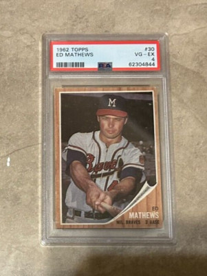 1962 Topps Ed Eddie Mathews #30 PSA Graded 4 VG-EX Milwaukee Braves | eBay