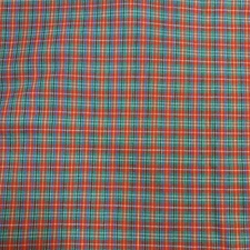 Red Green Blue Woven Plaid Shirt Weight 3 Yard Fabric