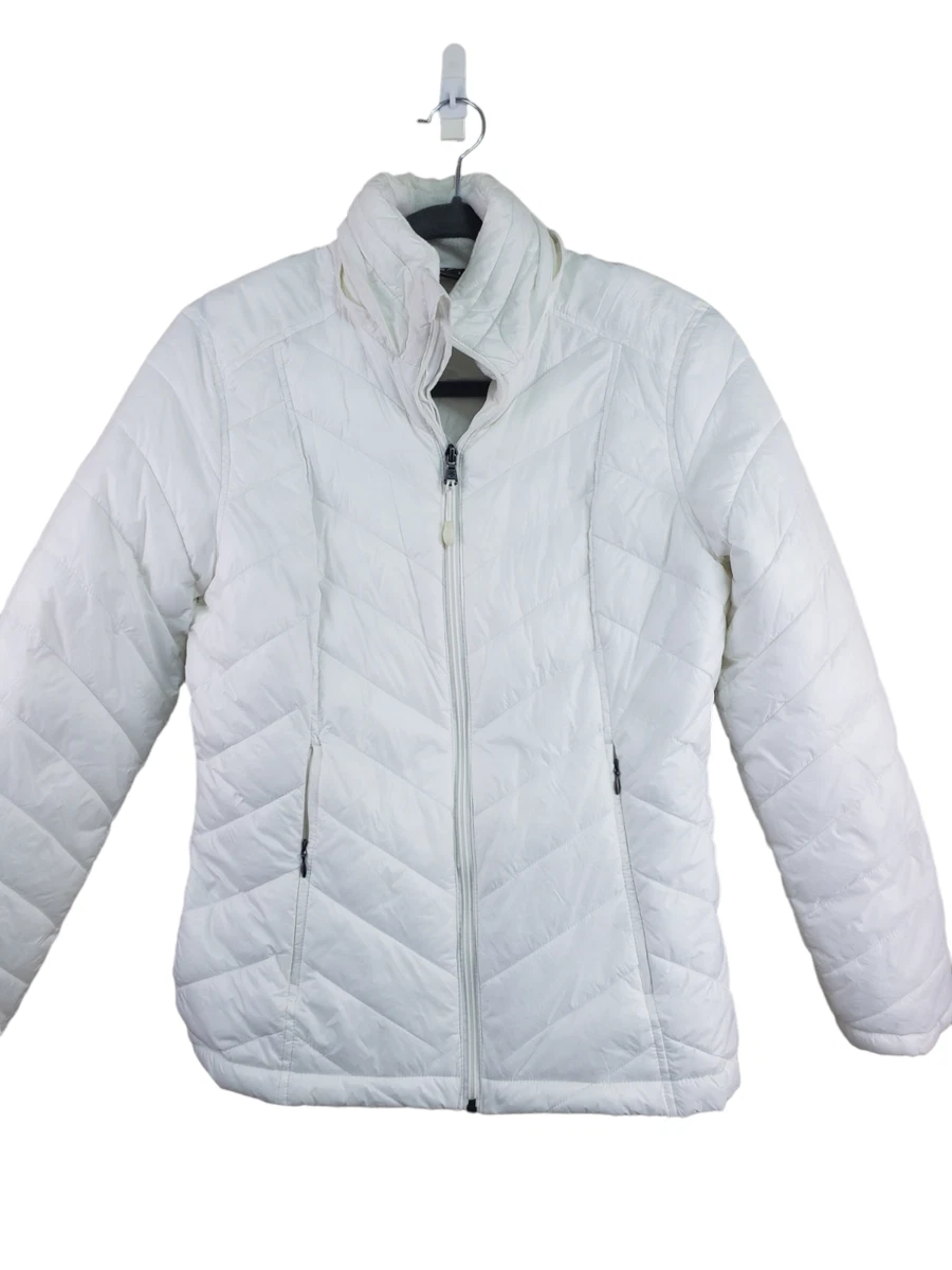 TEK GEAR Warm TEK Womens White Puffer Quilted Nylon Jacket Sz S Outdoor  Hiking | eBay