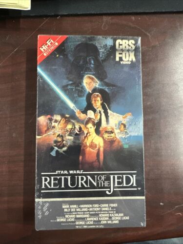 1986 Star Wars Return Of The Jedi VHS Tape Hi-Fi Red Label No Barcode Re Sealed - Picture 1 of 7