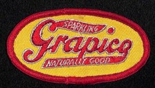 Grapico Soda Sparkling Naturally Good Embroidered Soda Patch c1960's VGC Scarce